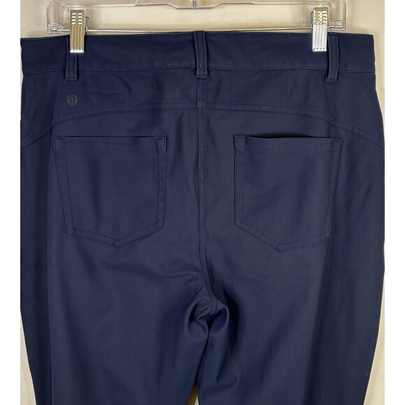 LULULEMON City Sleek 7/8 Slim-Fit 5 Pocket Pant Women 33 High Rise Navy Commute - Picture 6 of 13